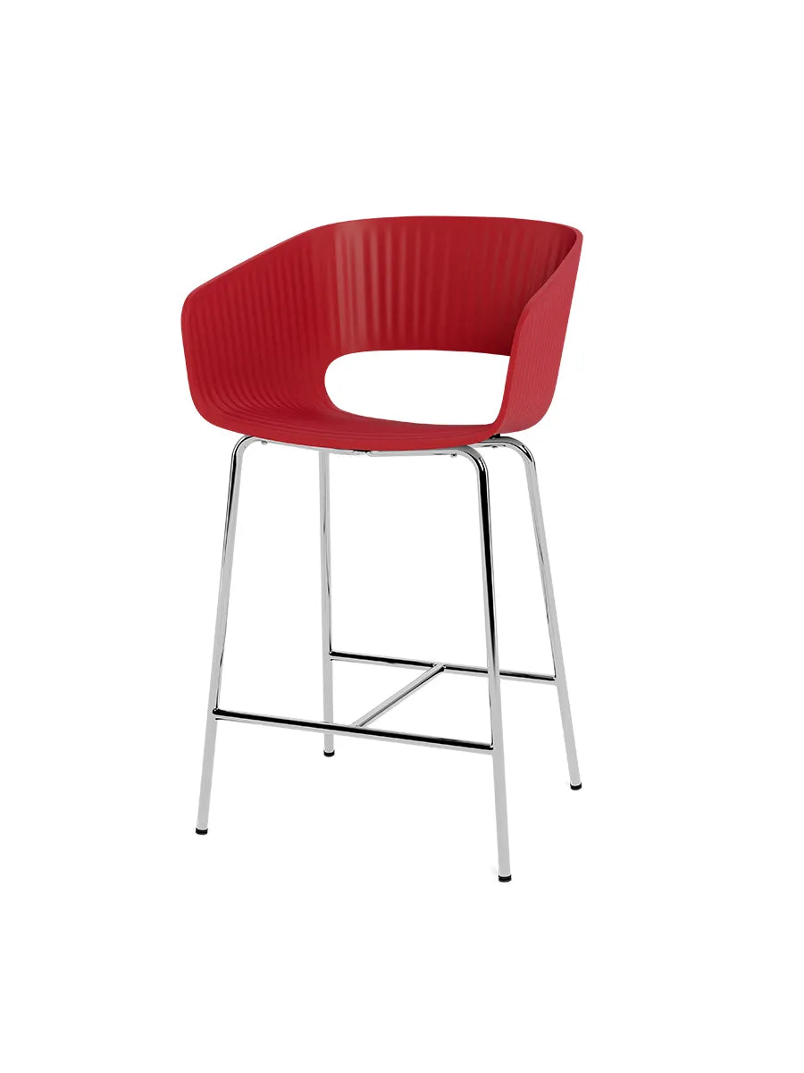 Marée 402 Counterstol från Montana - Krom stel / Beetroot - Jacobsen Plus