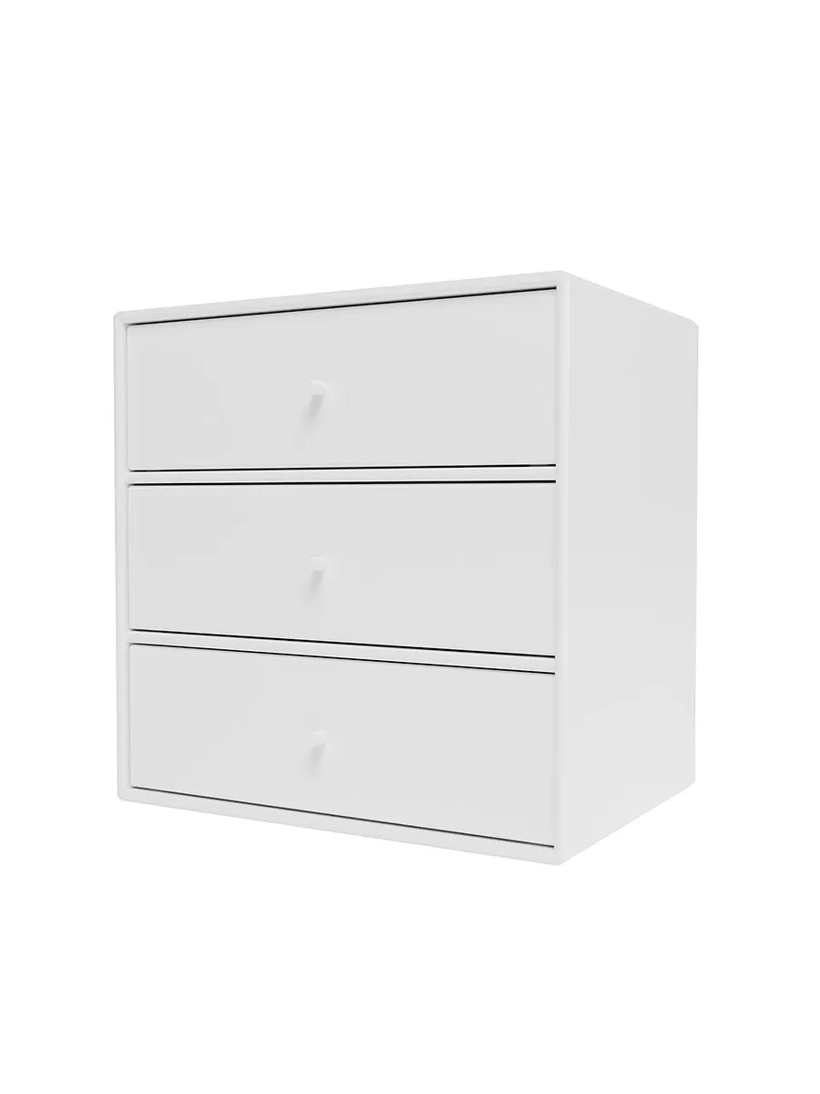 Montana Mini 1007 Modul med tre lådor - New white - Jacobsen Plus