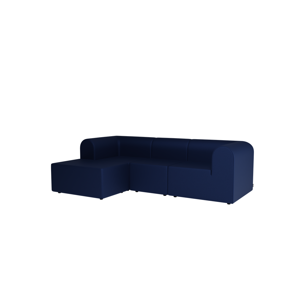 Paradigm 3-sitssoffa med pouf till vänster från Montana