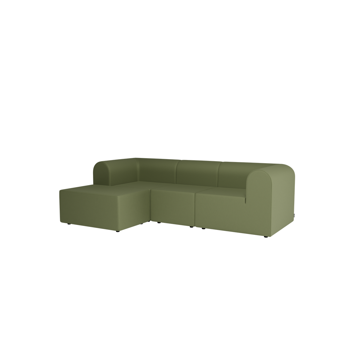 Paradigm 3-sitssoffa med pouf till vänster från Montana
