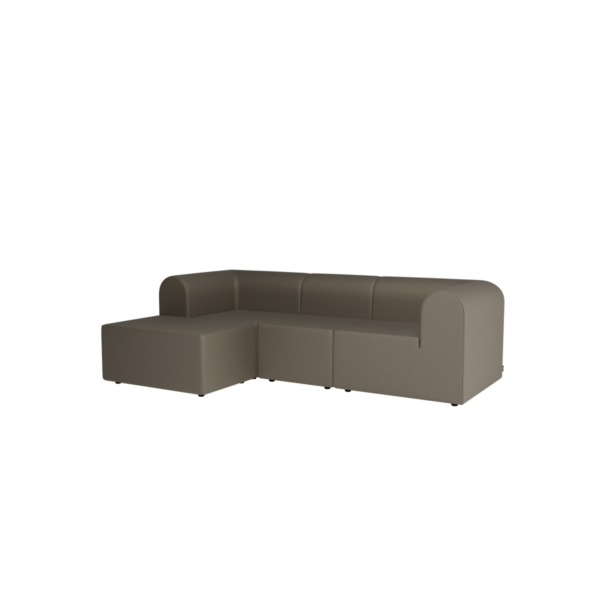 Paradigm 3-sitssoffa med pouf till vänster från Montana