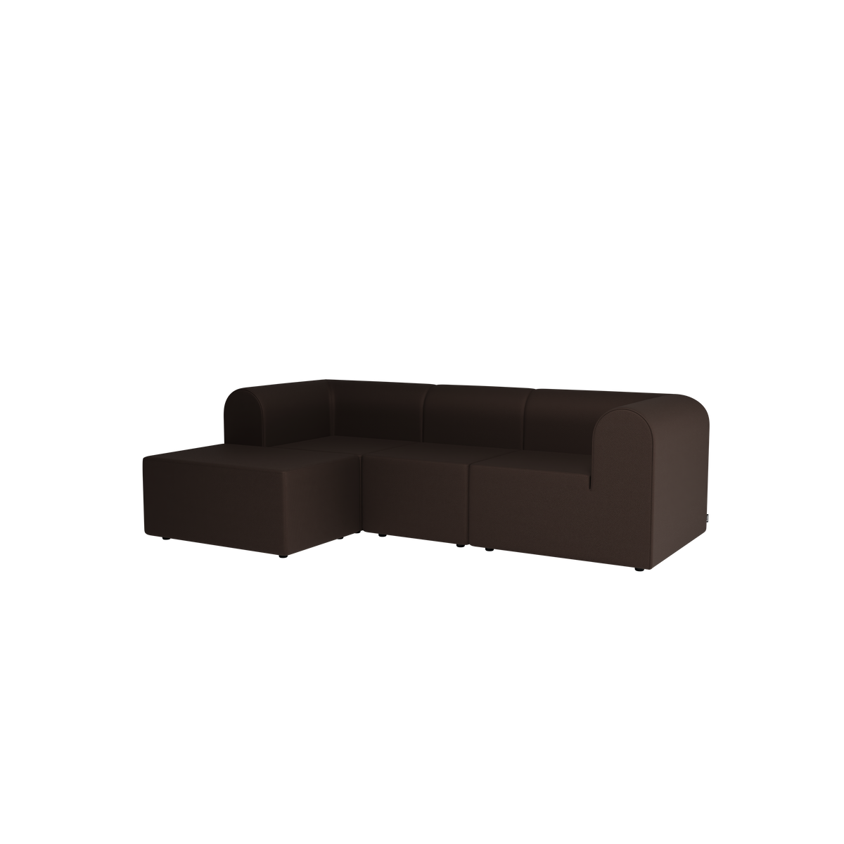 Paradigm 3-sitssoffa med pouf till vänster från Montana