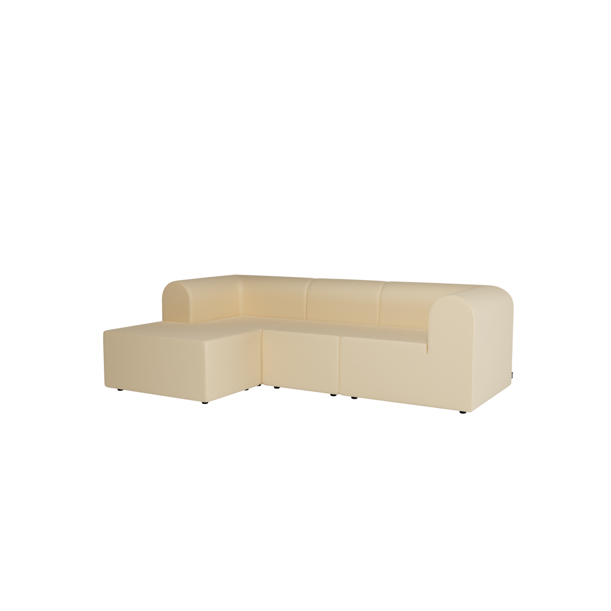 Paradigm 3-sitssoffa med pouf till vänster från Montana