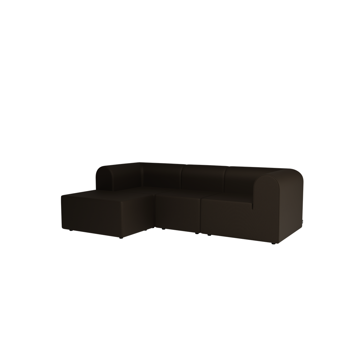 Paradigm 3-sitssoffa med pouf till vänster från Montana
