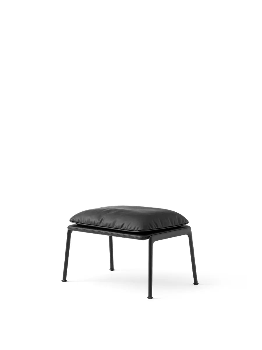 Muno LN20 Fotpall från &Tradition - Noble Aniline Leather Black / Warm Black - Jacobsen Plus