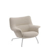 Doze loungefåtölj, låg rygg, Heath-textil, Tube base från Muuto