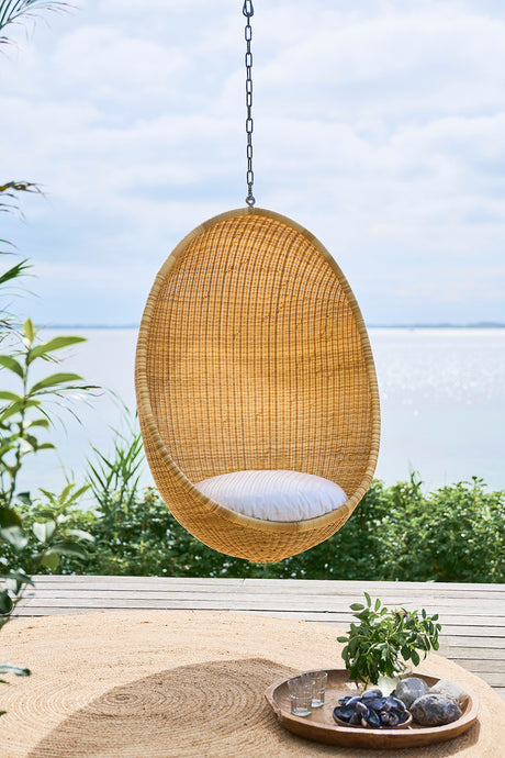 Outdoor Hanging Egg, Natur av Nanna Ditzel - A615 Tempotest - Denim - Jacobsen Plus