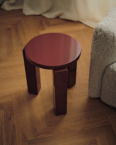 New Works Atlas Stool rund, lackerad - Espresso - Jacobsen Plus