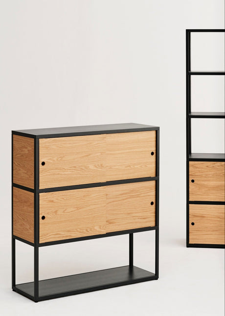 New Order Bokhylla, kombination 305 från HAY - Charcoal - Jacobsen Plus