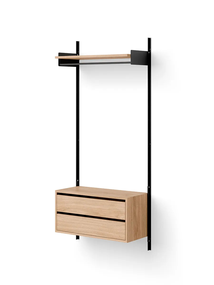 Garderobshylla med skåp och lådor från New Works - 5 - Jacobsen Plus