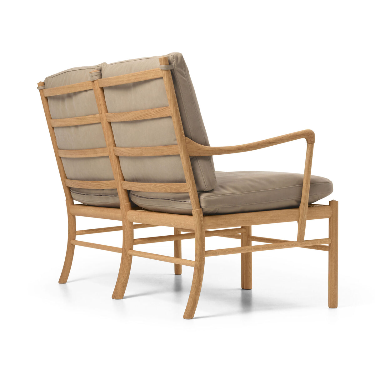 OW149-2 Colonial Soffa i oljad ek, Terra-läder av Ole Wanscher - 4 - Jacobsen Plus