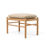 OW149F Fotpall till Colonial fåtölj, oljad ek, Terra-läder av Ole Wanscher - 3 - Jacobsen Plus