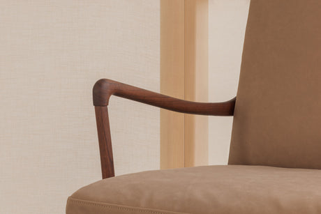 OW149 Colonial fåtölj, valnötsolja, Terra-läder av Ole Wanscher - Terra Jade 20368 - Jacobsen Plus