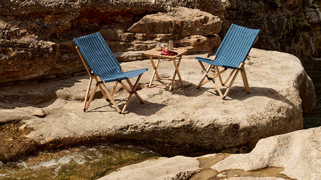 Outdoor Market Fällstol från Hay - Beige with red stripe - Jacobsen Plus