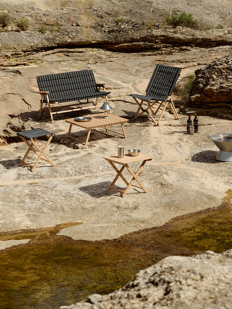 Outdoor Market Fällbar Soffa från Hay - Beige with red stripe - Jacobsen Plus