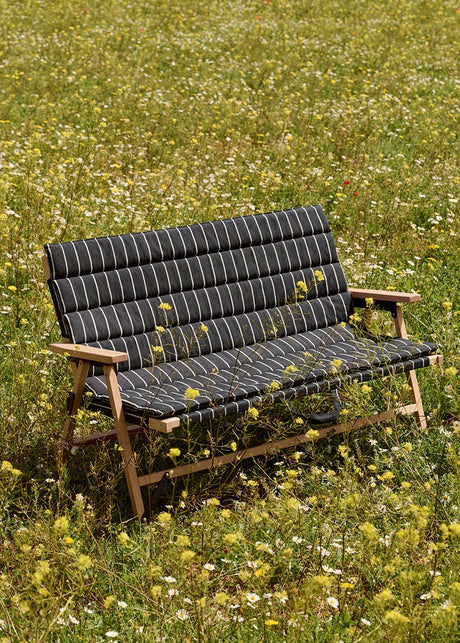 Outdoor Market-kudde till Soffa från HAY - Black with beige stripe - Jacobsen Plus