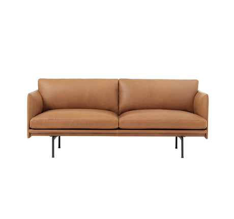 Outline 2 pers. soffa från Muuto - Cognac Refine leather - Jacobsen Plus