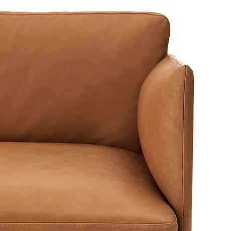 Outline 2 pers. soffa från Muuto - Cognac Refine leather - Jacobsen Plus