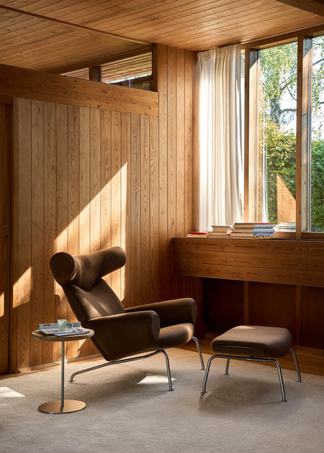 Ox Chair inkl. pall i Vidar 353 med passpoal i Max 91-läder av Hans J. Wegner - 2 - Jacobsen Plus