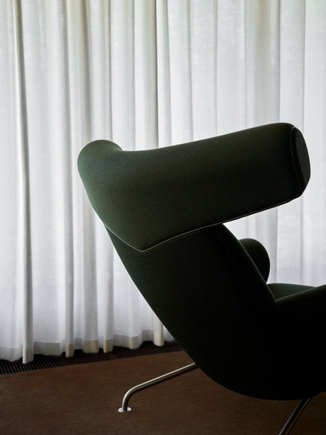 Ox Chair inkl. pall i Vidar 972 med passpoal i Trace 8146 läder av Hans J. Wegner - 4 - Jacobsen Plus