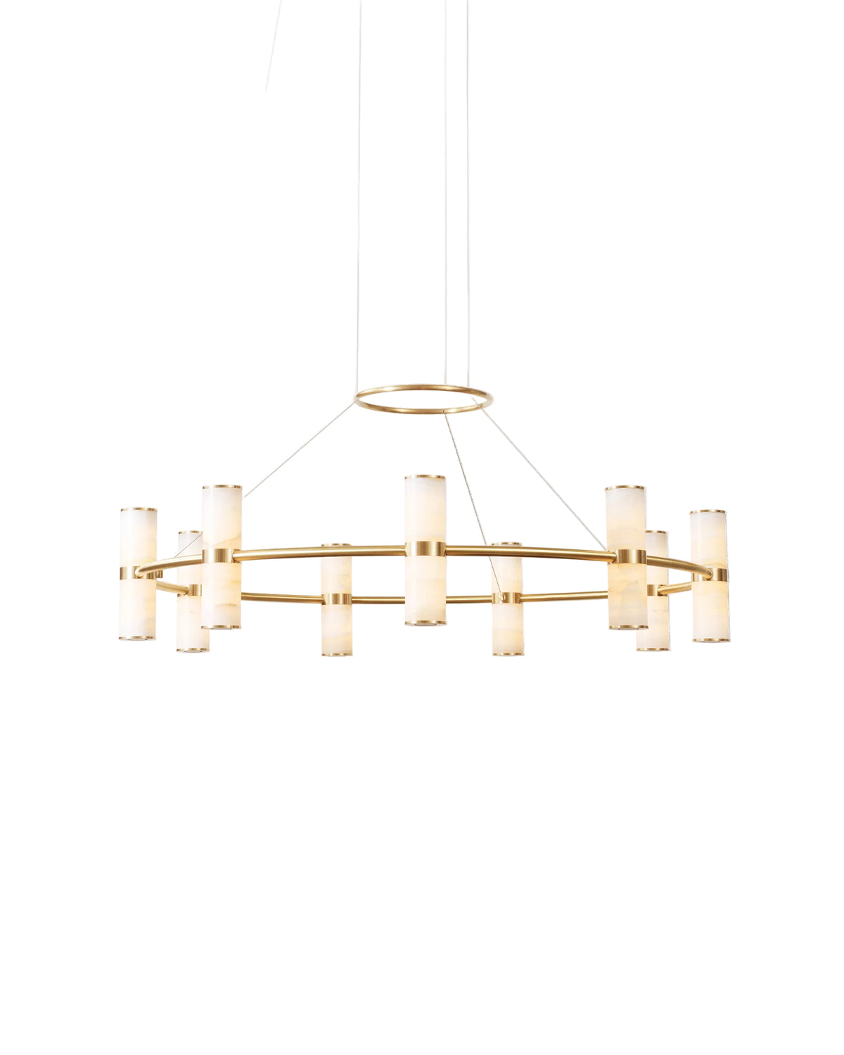 Pars Ljuskrona från Anour - Brushed Brass / White Onyx - Jacobsen Plus