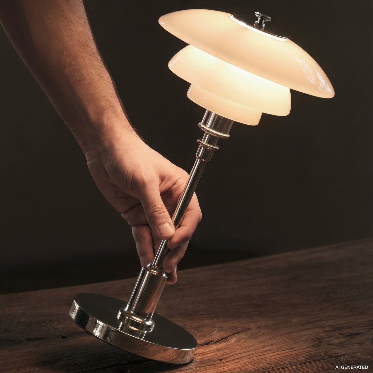 PH 1/1 Portabel bordslampa, krom från Louis Poulsen - 7 - Jacobsen Plus