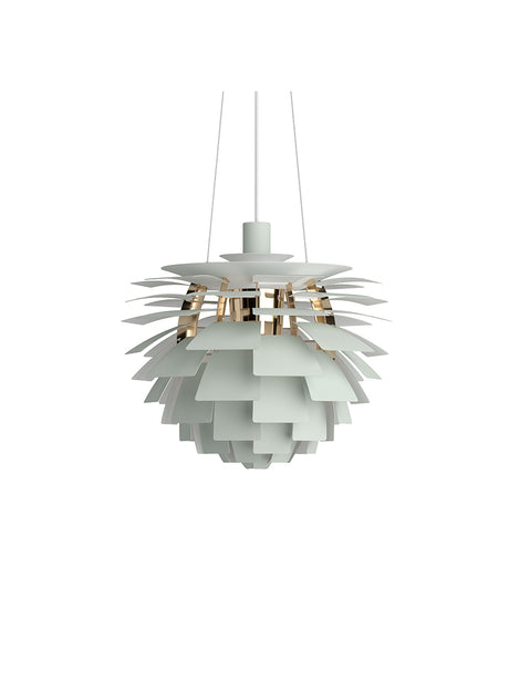PH Artichoke Dammig grön/mässing från Louis Poulsen - Ø 480 mm - Jacobsen Plus
