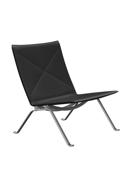 PK22 Loungestol, Aura läder av Poul Kjærholm - Cognac - Jacobsen Plus