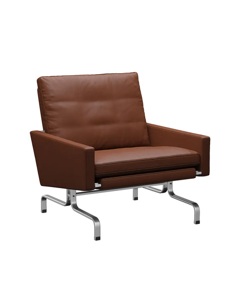 PK31 Loungestol av Poul Kjærholm - Aura læder / Cognac - Jacobsen Plus