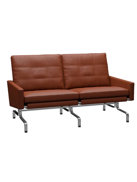 PK31/2 2-sits Soffa av Poul Kjærholm - Aura læder / Cognac - Jacobsen Plus