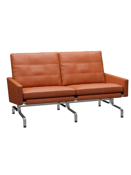 PK31/2 2-sits Soffa av Poul Kjærholm - Aura læder / Cognac - Jacobsen Plus