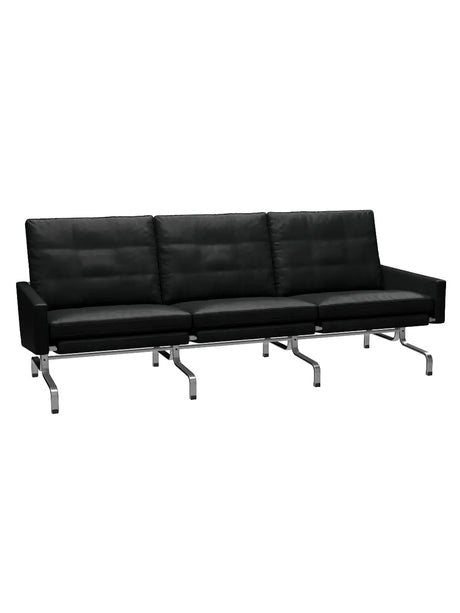 PK31/3 3 pers. Soffa av Poul Kjærholm - Aura læder / Cognac - Jacobsen Plus