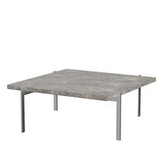 PK61 Soffbord, brungrå marmor av Poul Kjærholm
