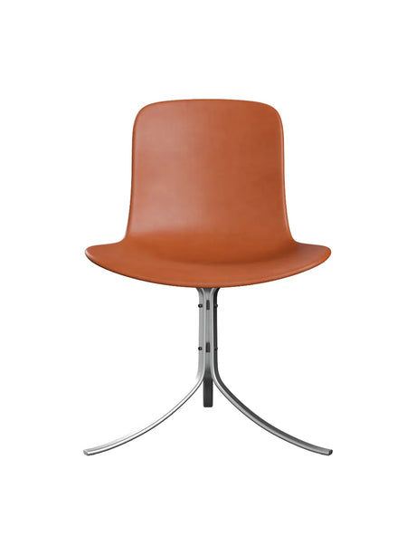 PK9 Stol av Poul Kjærholm - Aura læder / Cognac - Jacobsen Plus