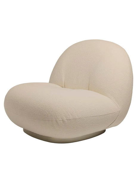 Pacha Lounge-fåtölj, swivel från GUBI - Prisgruppe 1 / Pearl Gold - Jacobsen Plus