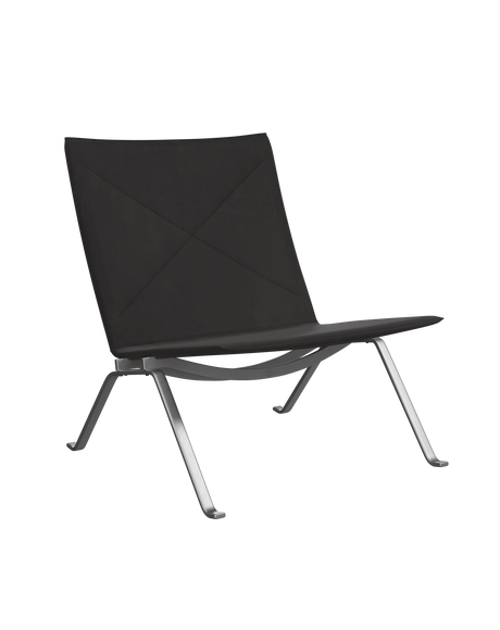 PK22 Loungestol, Haze-läder av Poul Kjærholm - Anthracite - Jacobsen Plus