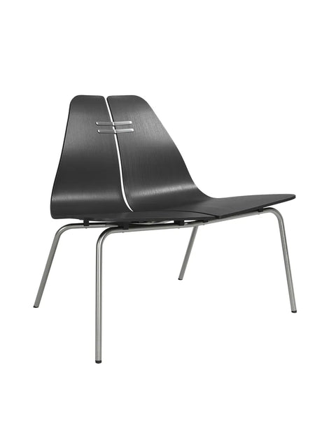 PK23 Loungestol, svart/steel av Poul Kjærholm - Jacobsen Plus