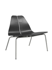 PK23 Loungestol, svart/steel av Poul Kjærholm