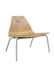 PK23 Loungefåtölj, ek/steel av Poul Kjærholm