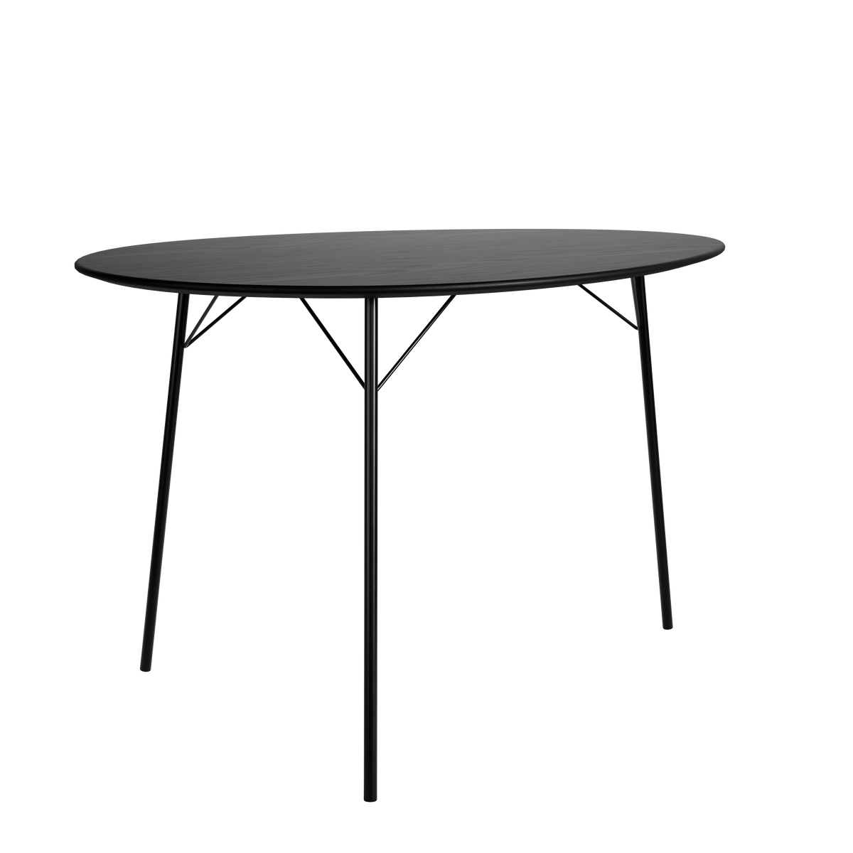 FH3603 Äggbordet, Special Edition i svart ask, svart stativ av Arne Jacobsen