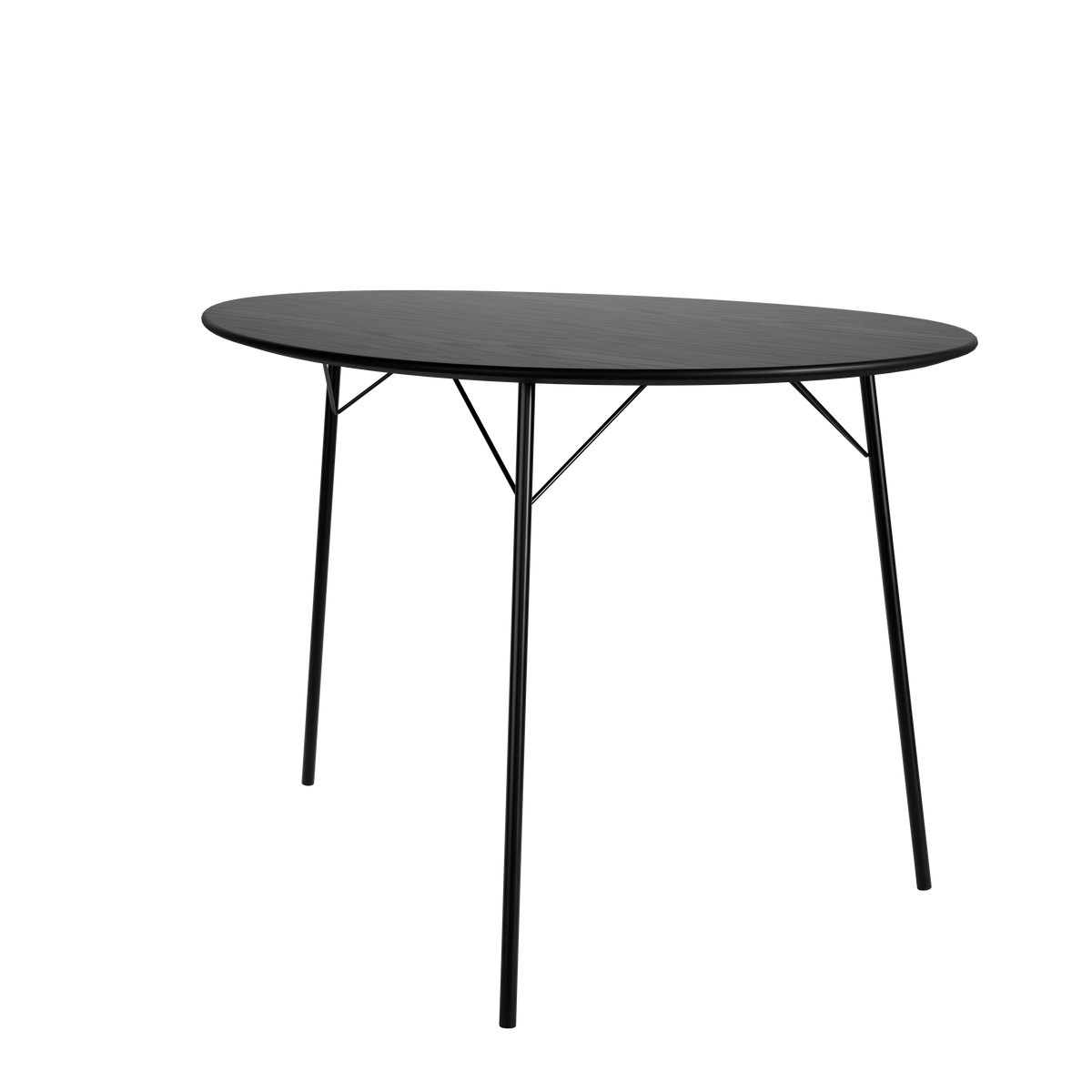 FH3603 Äggbordet, Special Edition i svart ask, svart stativ av Arne Jacobsen