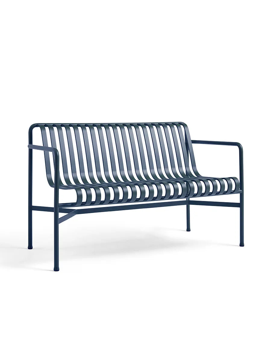 Palissade Dining Bench Armstöd, Djupblå från Hay - 1 - Jacobsen Plus