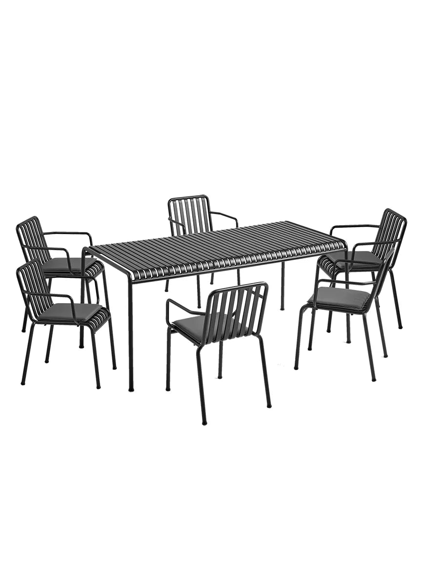 Palissade Set, 6 armstolar och bord i antracit från HAY - 1 - Jacobsen Plus