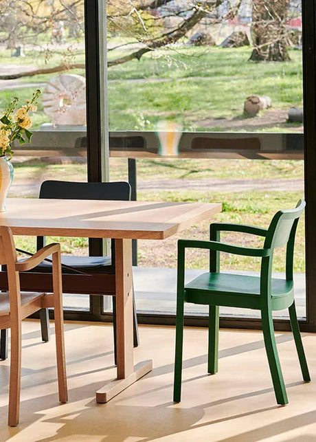 Passerelle Bord, L160 cm från Hay - Water-based lacquered oak / Ink black / Water-based lacquered oak - Jacobsen Plus