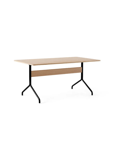 Pavilion Bord AV18 från &Tradition - Lackerad eg - Krom stel - Jacobsen Plus