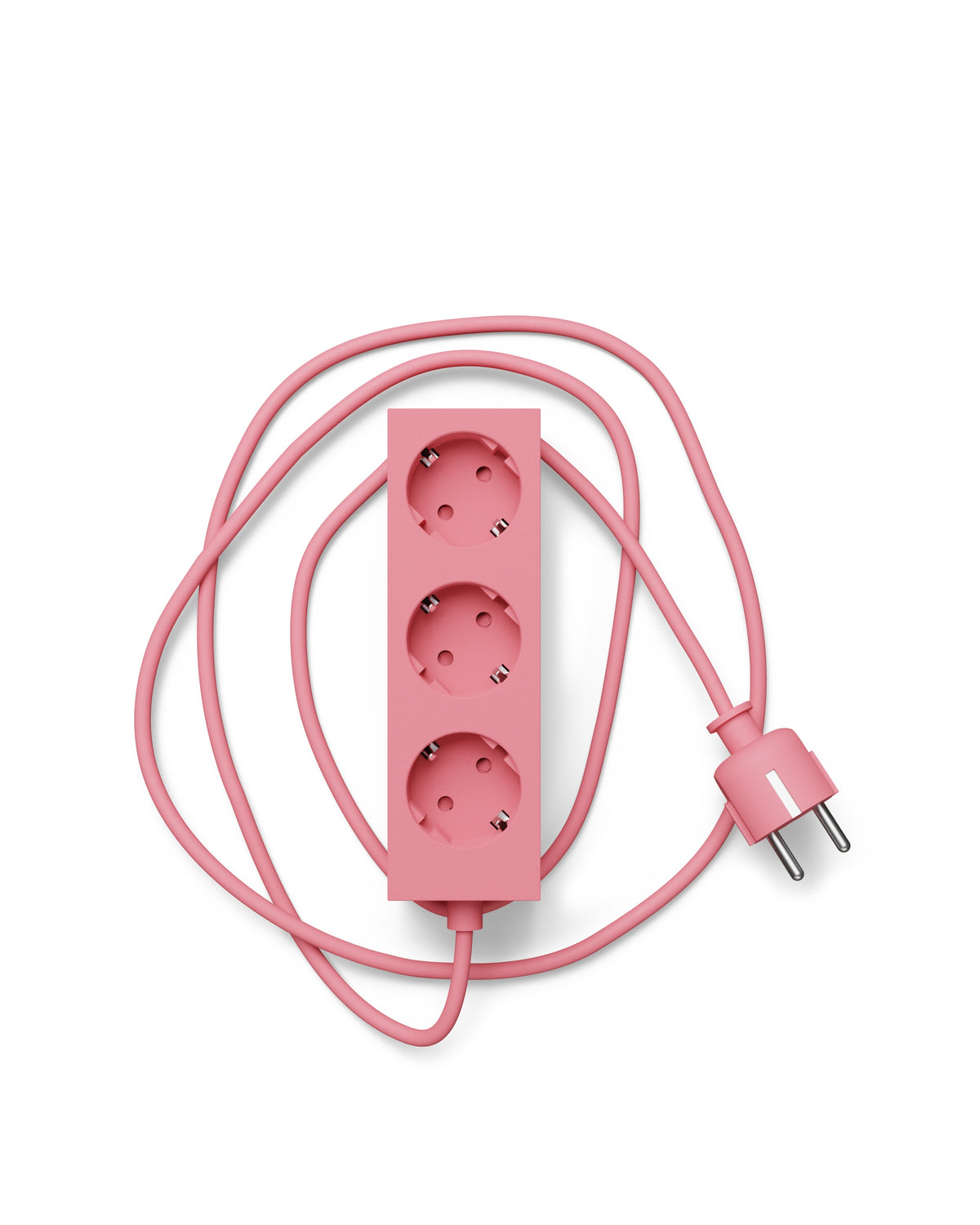 Pedestal - Power bar, Grenuttag med 3 uttag, 5 m sladd - Bubble gum - Jacobsen Plus