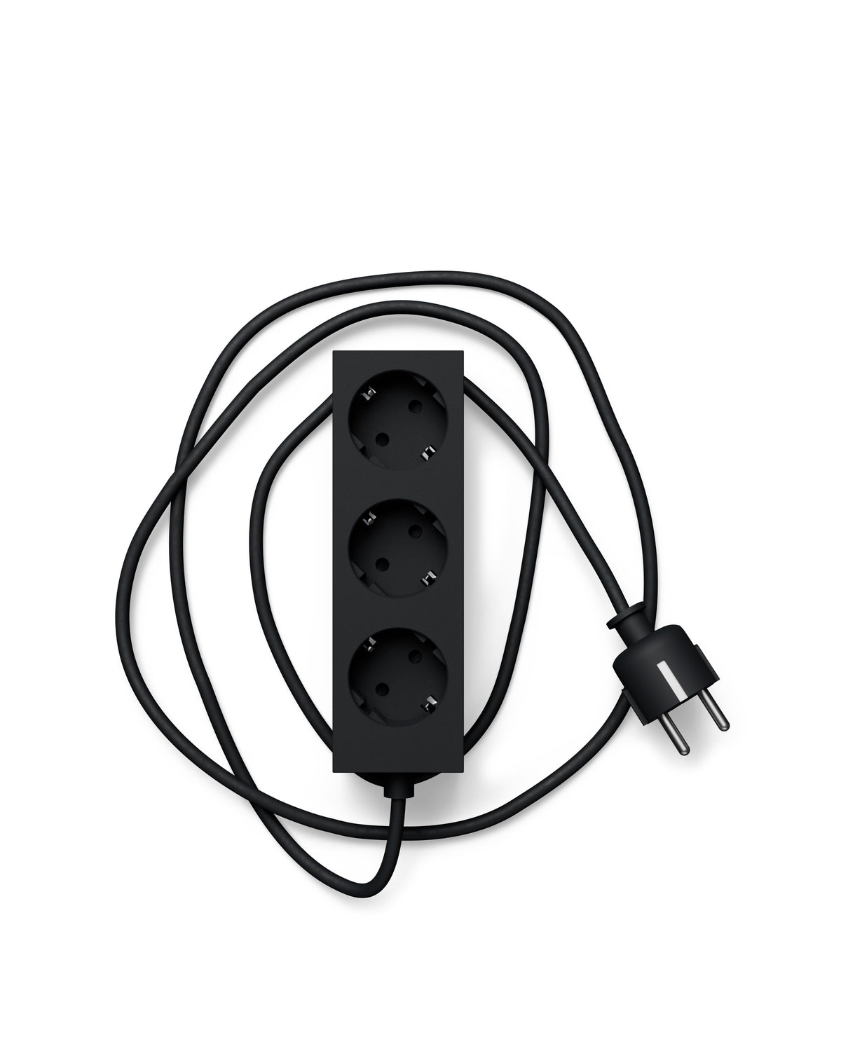 Pedestal - Power bar, Grenuttag med 3 uttag, 5 m sladd - Charcoal - Jacobsen Plus
