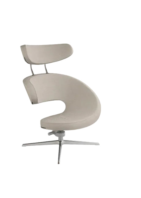 Peel™ Fåtölj, vänster från Variér - Cream white HAL100 / Eksklusiv pall - Jacobsen Plus