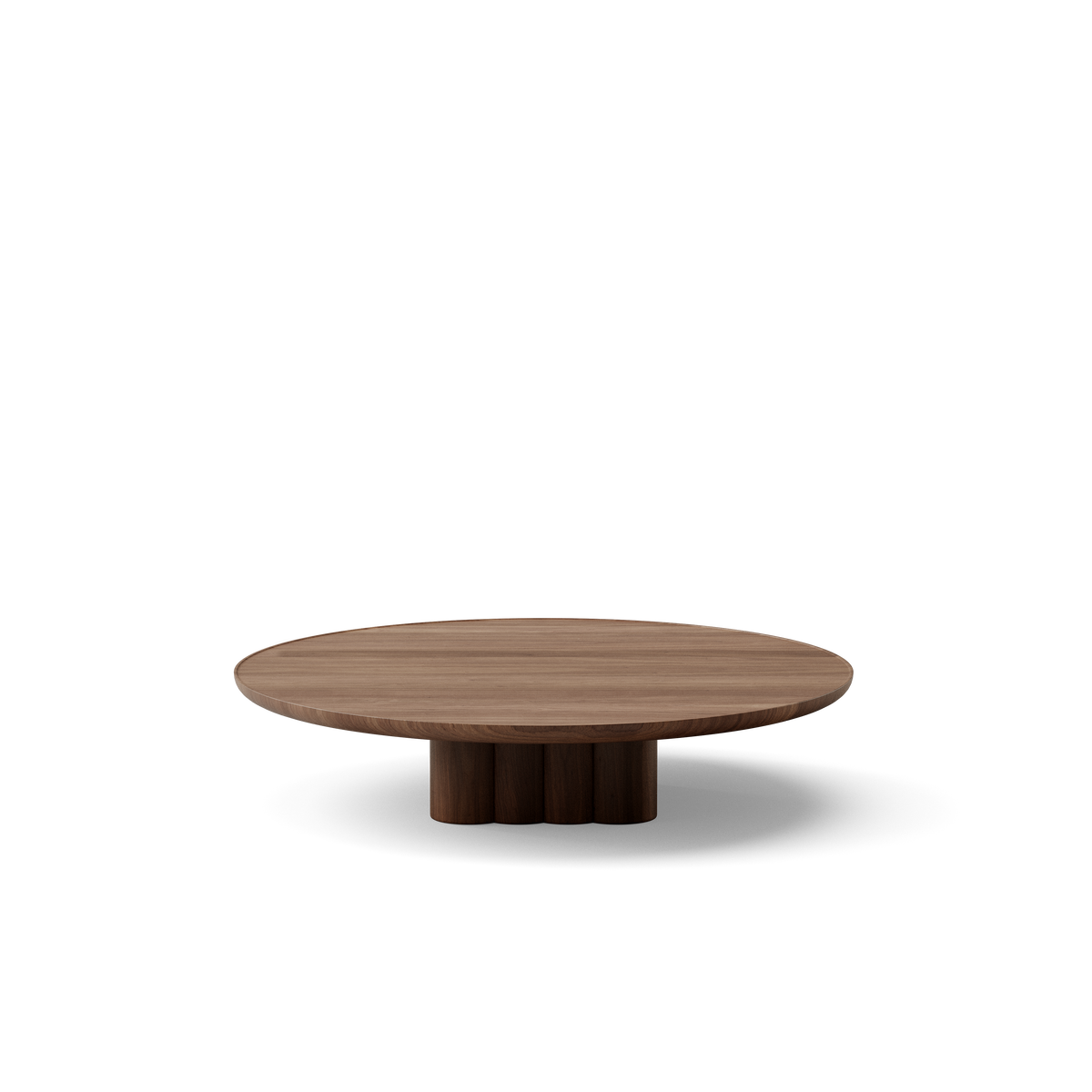 Plush soffbord från DK3 - Ø110 x H23 cm - lakeret valnød - Jacobsen Plus