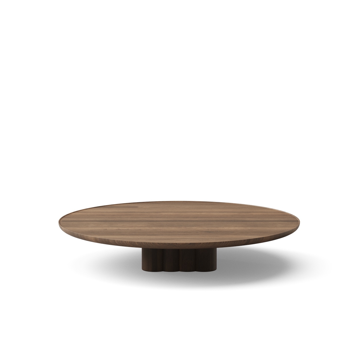 Plush soffbord från DK3 - Ø130 x H23 cm - olieret røget eg - Jacobsen Plus